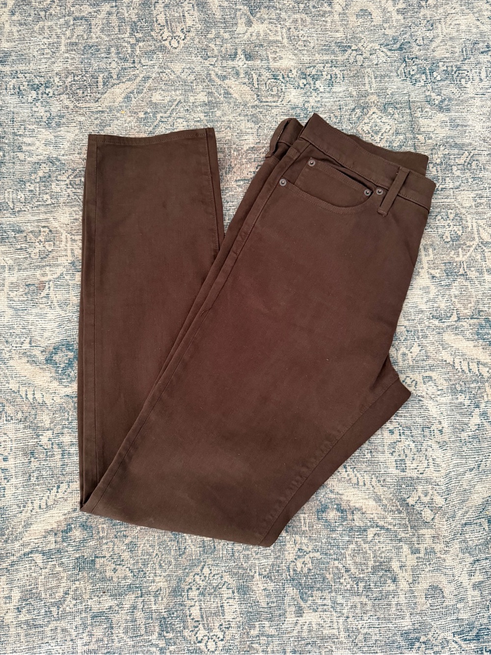 J Crew Factory Men’s Chocolate Brown Straight Fit Pants 32x34